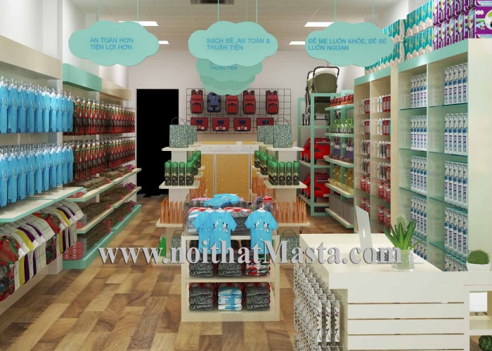 THIẾT KẾ CỬA HÀNG MẸ & BÉ - CHỊ PHƯƠNG - VĨNH PHÚC